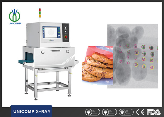 Máquina de la inspección de la comida X Ray de Unicomp para la investigación del metal del vidrio de piedra del material extranjero