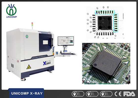 Fuente de la fábrica de Unicomp 90KV del sistema de inspección de la radiografía del microfocus 2.5D para Chip Inner Defect Inspection