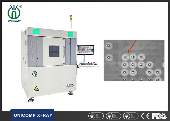 Radiografía AX9100 del microfocus 130kV de Unicomp del manfuacturer de las máquinas de radiografía de China con la opinión oblicua de 2.5D FPD para PCBA IC BGA PTH