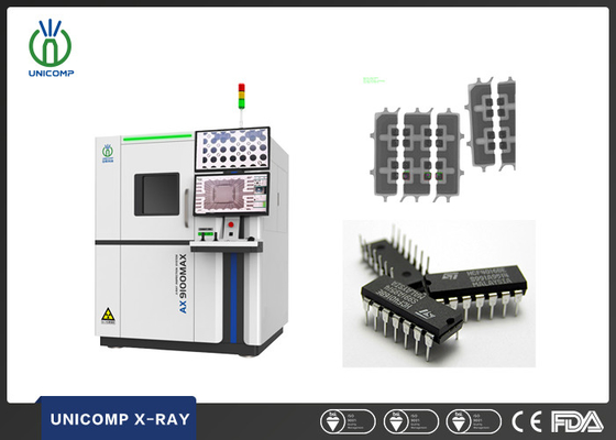 Máquina de rayos X de PCB de alta magnificación Unicomp AX9100MAX para la inspección de alambres de unión de componentes electrónicos de IC