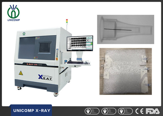 Máquina de radiografía de alta resolución de Unicomp 90kv AX8200MAX para la inspección médica de la aguja de la jeringuilla.