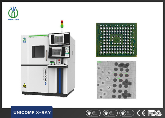 Tablas electrónicas Máquina de rayos X 2D y 2.5D AX9100MAX con tabla de rotación de 360 grados para BGA&amp;PCB