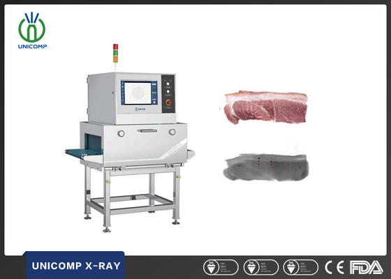 Sistema de inspección por rayos X de material extraño/hueso/piedra/plástico/metal/partículas de vidrio en la carne/carne de cerdo/carne de vacuno/pollo/cordero
