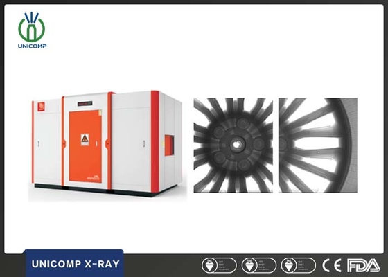 Tipo de tubo de rayos X separado de la serie 6000KG UNL NDT máquina de rayos X para la inspección del eje de la rueda DR