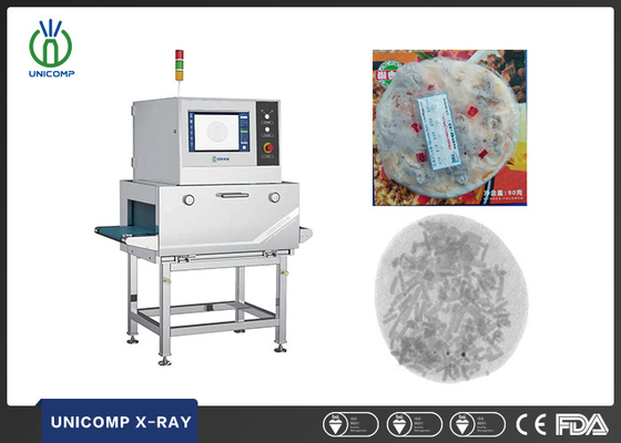 Máquina de escáner de alimentos de alta resolución Unicomp UNX4015N Detecta vidrio cerámico dentro de la carne de res