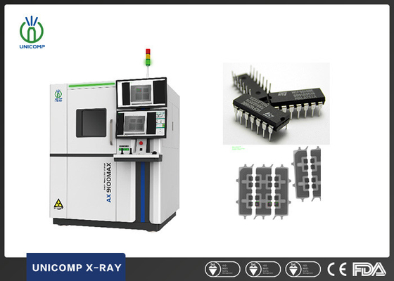 Inspección automática CNC programable Máquina electrónica de rayos X AX9100MAX con ángulo de inclinación de 60° para la medición de la curvatura del IC