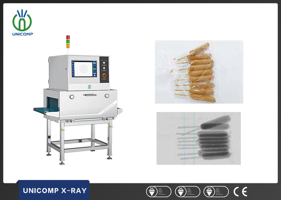 Máquina de inspección de rayos X de alimentos para comprobar las sustancias extrañas dentro de los alimentos envasados