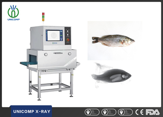 Sistema de inspección por rayos X preciso para detectar sustancias extrañas en alimentos congelados para barbos marinos