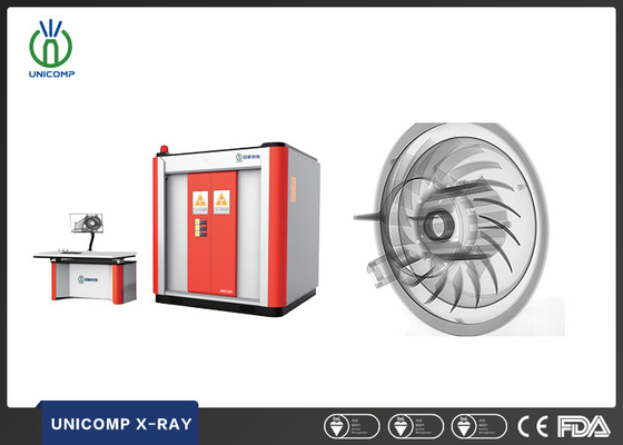 Equipo de inspección por rayos X UNC320 de Unicomp para inspeccionar los defectos ocultos de las piezas fundidas a presión en el sector aeroespacial