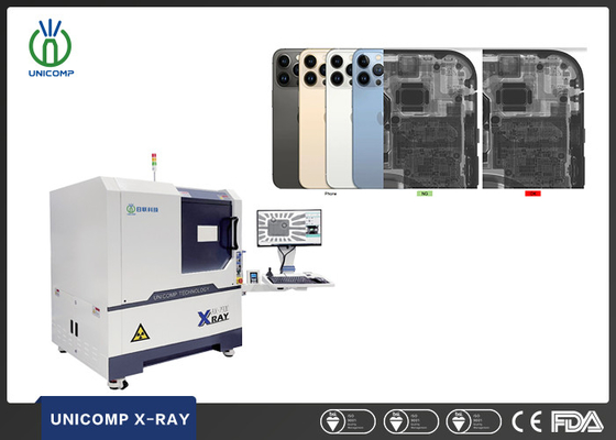 Máquina de rayos X de PCB SMT de alta resolución tamaño de punto de enfoque de micrón Unicomp AX7900 para inspección de calidad y grietas dentro del teléfono celular