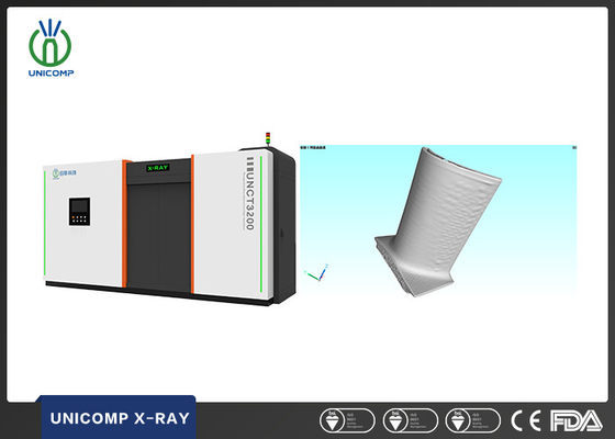 Unicomp UNCT3200 Sistema de tomografía 3D de alta resolución 450KV para análisis de porosidad de las palas de los motores